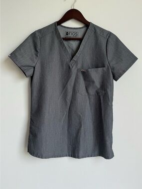 Figs Catarina One-Pocket Scrub Top XS gray medical dentist FW1000 hospital